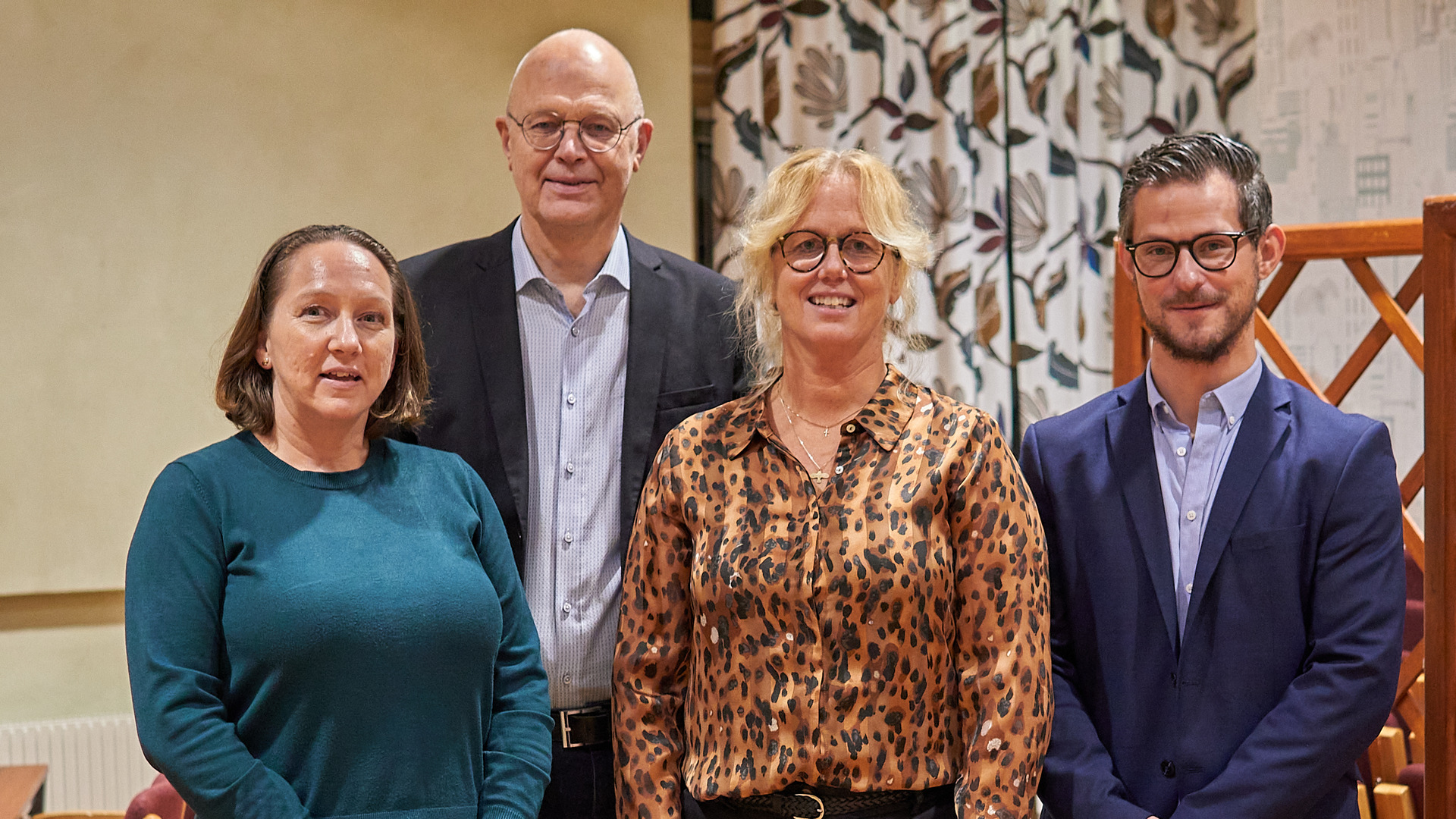 Kommunfullmäktiges presidium till och med 14 oktober 2026, Susanne Sjögren, Stefan Gustafsson och Pelle Sparw. I mitten Therese Petersson, ny ordförande i kommunfullmäktige. 